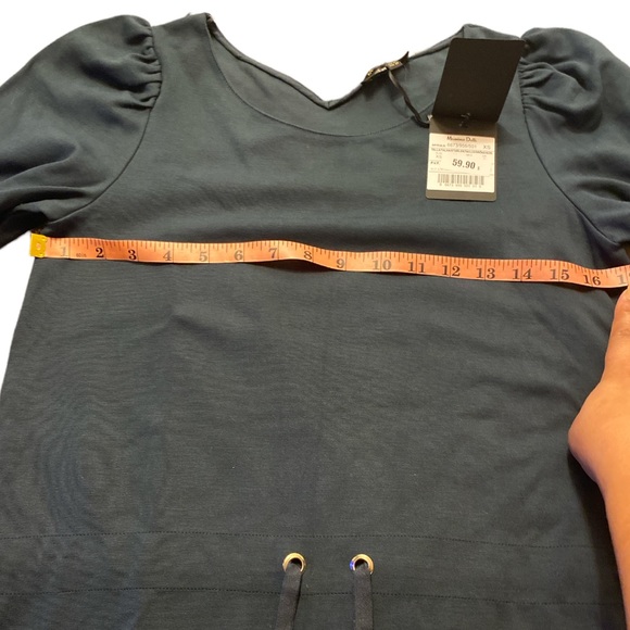 Massimo Dutti Dress, Navy w/drawstring, quarter inch sleeves,  XS, NWT, $50 - Picture 5 of 8